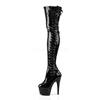 Pleaser - ADORE3050 Plateau Overknee Laarzen - Paaldans schoenen - Zwart Product image